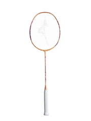 Load image into Gallery viewer, Badminton racket with a white and rose gold design on a white background
