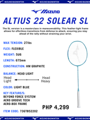 Load image into Gallery viewer, Mizuno Altius 22 Solear LT Badminton Rackets (Unstrung)