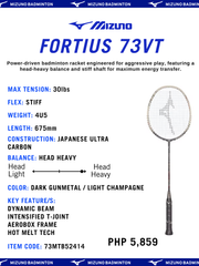 Load image into Gallery viewer, Mizuno Fortius 73 VT Badminton Racket (Unstrung)