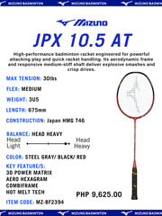 Load image into Gallery viewer, Mizuno JPX 10.5 AT Badminton Rackets (Unstrung)