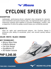 Load image into Gallery viewer, Mizuno Cyclone Speed 5 Volleyball Shoes