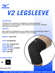 Load image into Gallery viewer, Mizuno V2 Volleyball Leg Sleeve