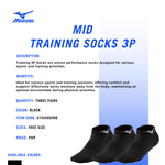 Load image into Gallery viewer, Mizuno Training Mid 3P Socks
