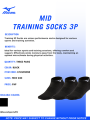 Load image into Gallery viewer, Mizuno Training Mid 3P Socks
