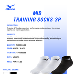 Load image into Gallery viewer, Mizuno Training Mid 3P Socks
