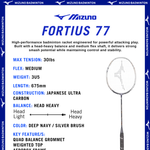 Load image into Gallery viewer, Mizuno Fortius 77 Badminton Racket (Unstrung)
