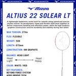 Load image into Gallery viewer, Mizuno Altius 22 Solear LT Badminton Rackets (Unstrung)

