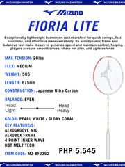 Load image into Gallery viewer, Mizuno Fioria Lite Badminton Racket (Unstrung)