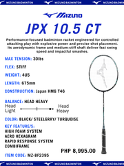 Load image into Gallery viewer, Mizuno JPX 10.5 CT Badminton Rackets (Unstrung)