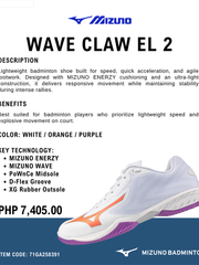 Load image into Gallery viewer, Mizuno Claw EL 2 Badminton Shoes