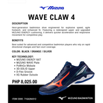 Load image into Gallery viewer, Mizuno Wave Claw 4 BLK-ORG Badminton Shoe
