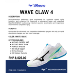 Load image into Gallery viewer, Mizuno Wave Claw 4 Wht - Blk Badminton Shoe

