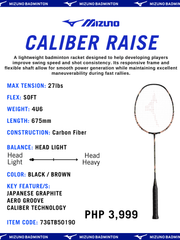 Load image into Gallery viewer, Mizuno Caliber Raise Badminton Rackets (Strung)